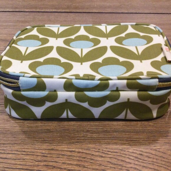Orla Keily Cosmetic Makeup Bag Floral Pattern 2 Zippers Multicolor - Picture 8 of 9